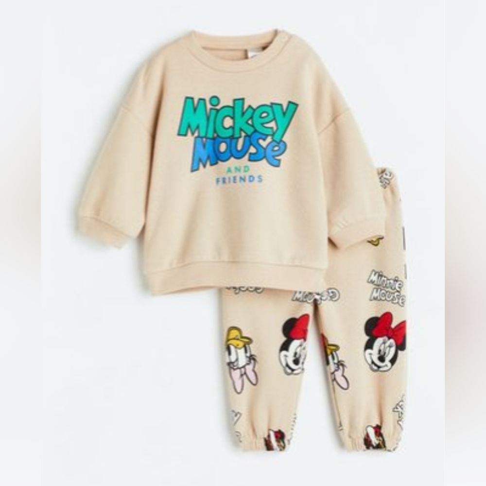 Baby H&M X Disney Mickey & Friends Jogger Set 6m